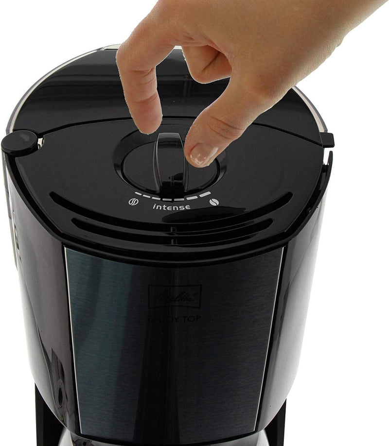Melitta Enjoy® Top Therm Filterkaffeemaschine, schwarz-silber