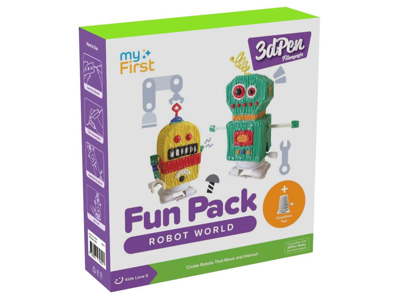 myFirst 3dPen Make Filaments Fun Pack Robot World