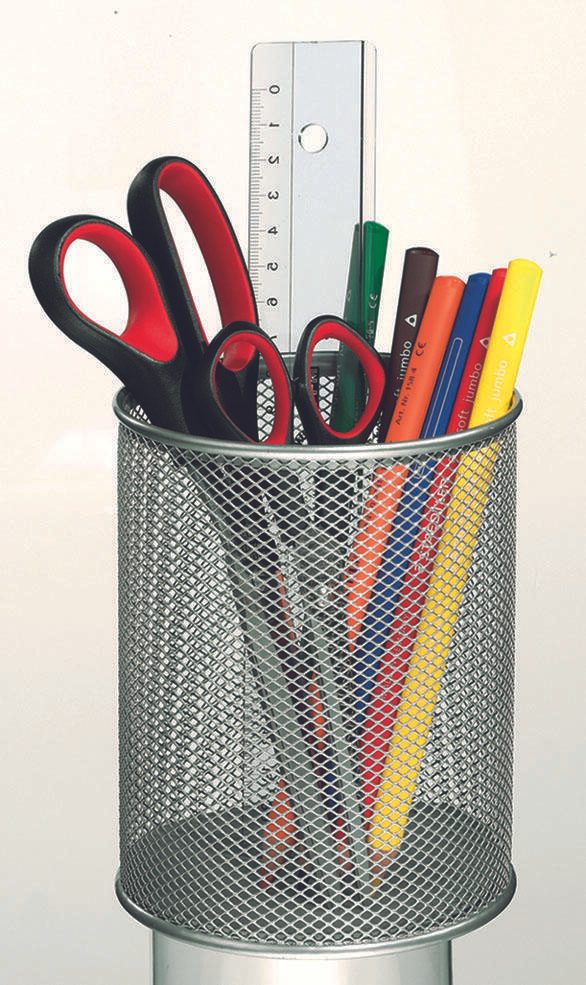 Zeller Meshline Stiftehalter 11,0 x 11,0 x 13,6 cm alufarben