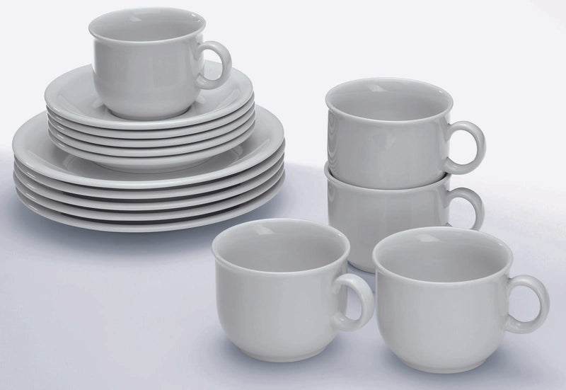 Seltmann Weiden Compact Kaffeeservice Kaffeebecher: 0,25 l, Kaffeetassen: 0,21 l, Sahnegießer: 0,17 l weiß