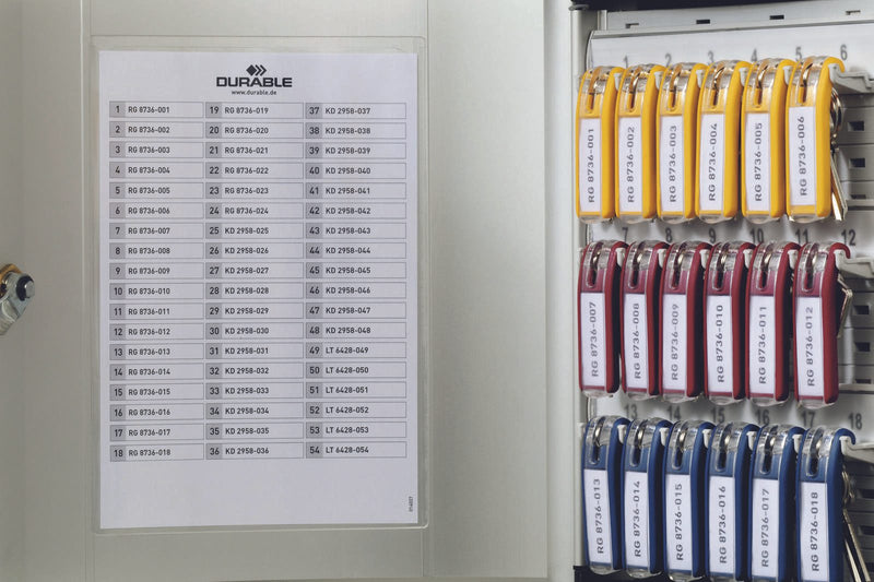 DURABLE Schlüsselkasten mit 18 Zylinderschloss alu, schwarz