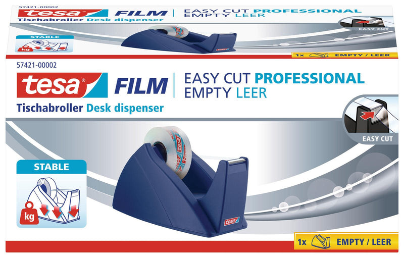 tesa Easy Cut® Tischabroller royalblau