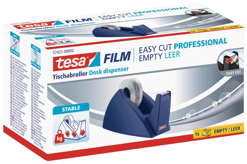 tesa Easy Cut® Tischabroller royalblau