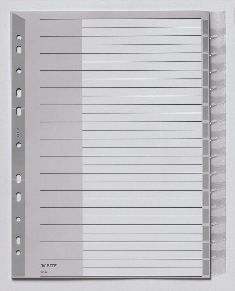 LEITZ Ordnerregister Vollformat, Überbreite blanko DIN A4