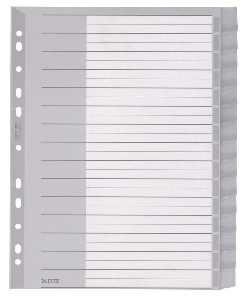 LEITZ Ordnerregister Vollformat, Überbreite blanko DIN A4