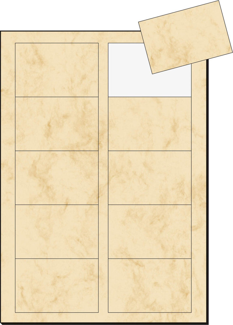 SIGEL Visitenkarten 225 g/m² satiniert marmor-beige
