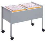 DURABLE Hängemappenwagen Quer-Registratur silber für bis zu 100 Hängemappen