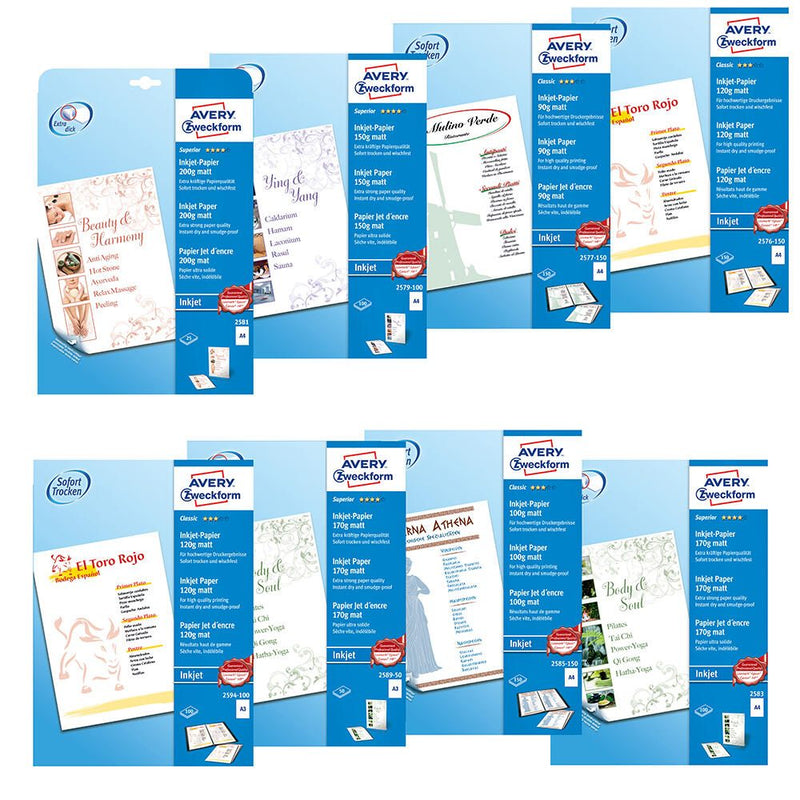 AVERY Zweckform Fotopapier Inkjet DIN A4 matt 170 g/m²