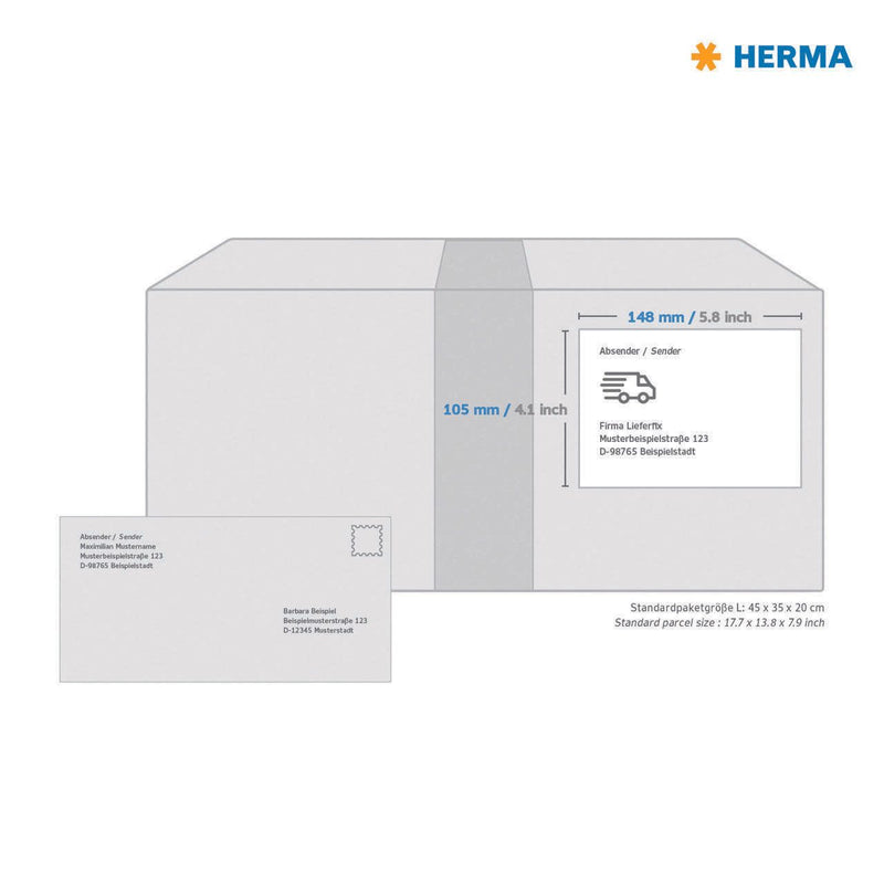 HERMA Etiketten 4627 weiß 105,0 x 148,0 mm