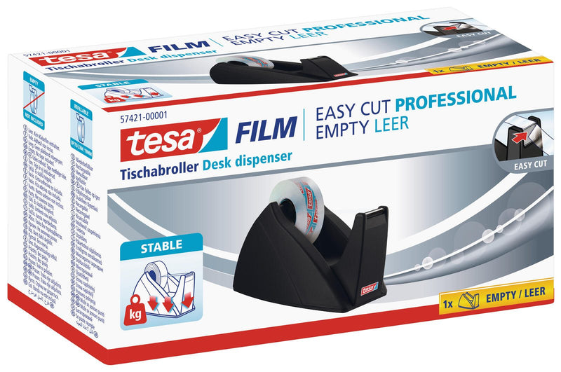 tesa Easy Cut® Tischabroller schwarz