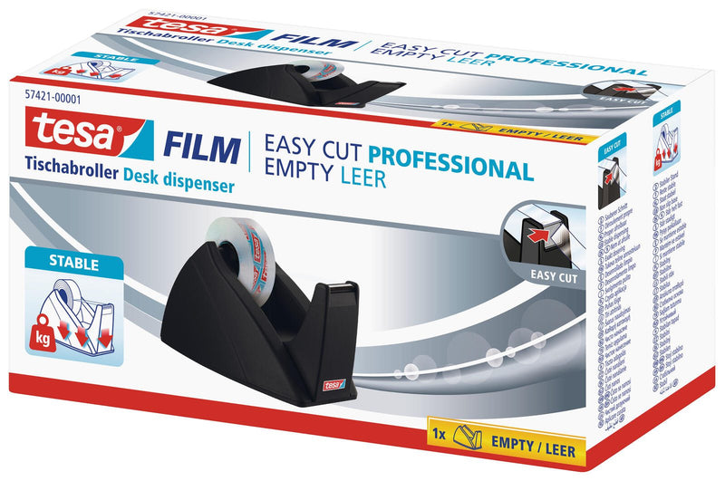 tesa Easy Cut® Tischabroller schwarz