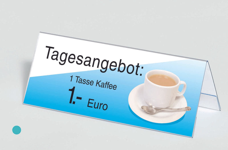 SIGEL in Dachform Tischaufsteller 24,0 x 9,0 cm