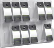 helit Wandprospekthalter 1/3 DIN A4 12-Fach transparent