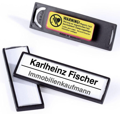 DURABLE Clip Card Namensschilder schwarz 6.7 cm x 1.7 cm