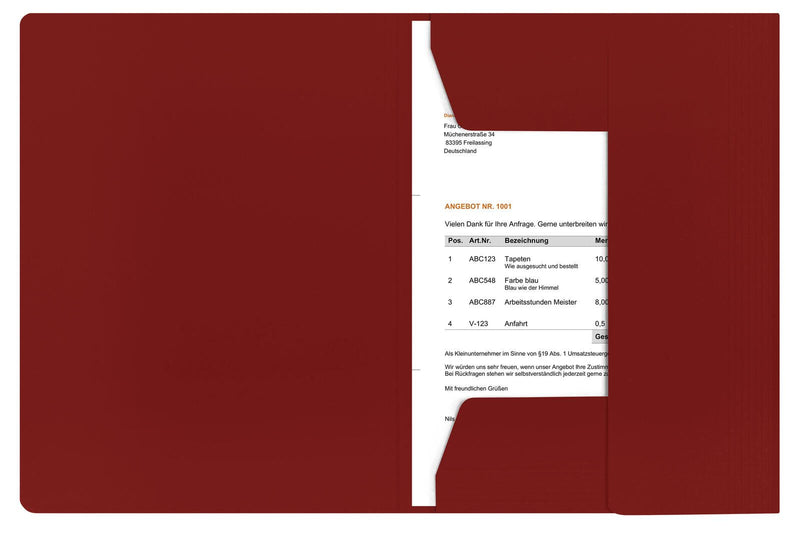 ELBA Sammelmappen Chic DIN A4 bordeaux