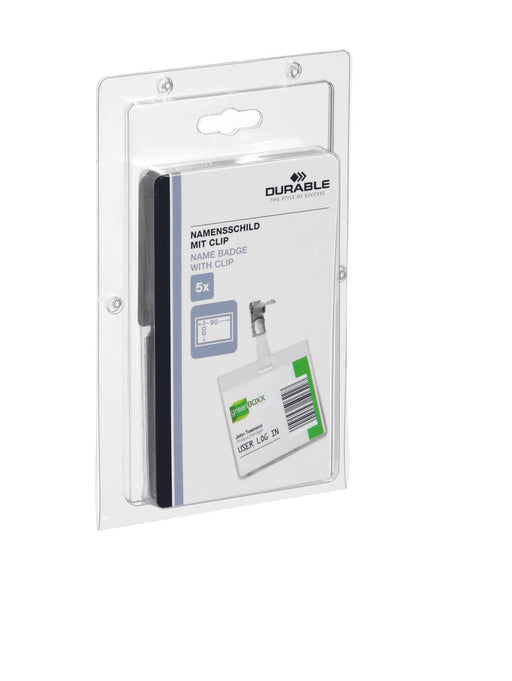 DURABLE Namensschilder transparent 9 cm x 6 cm