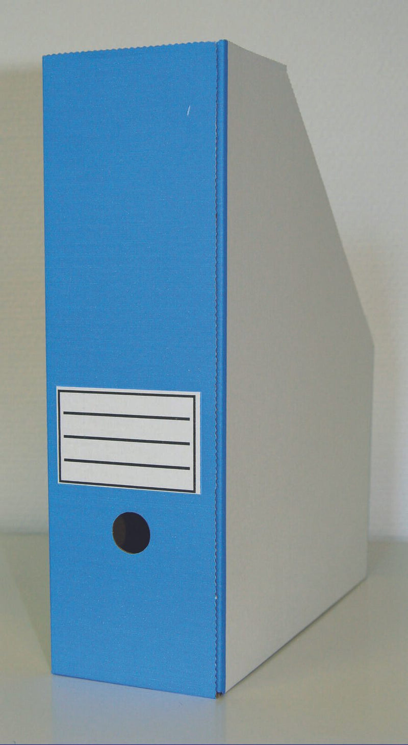 Top-Print Archiv-Stehsammler Wellpappe weiß/blau , DIN A4