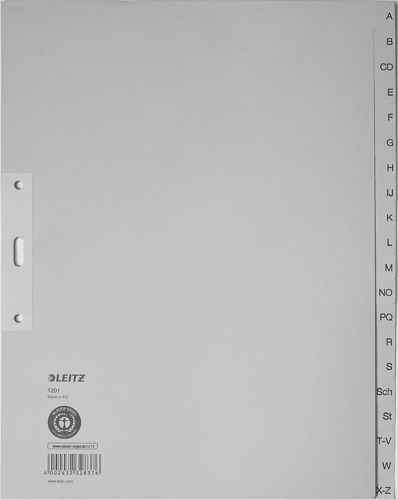 LEITZ Ordnerregister Vollformat, Überbreite A-Z DIN A4