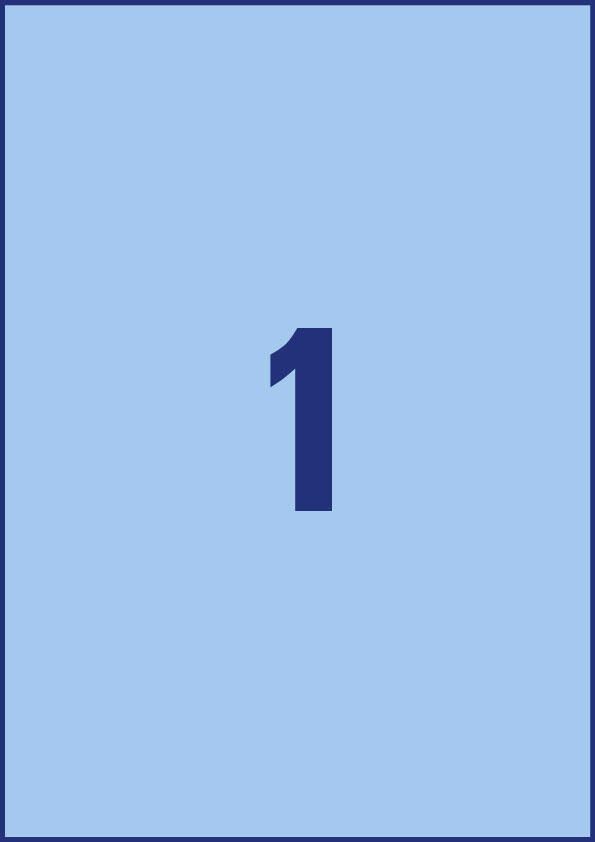 AVERY Zweckform Etiketten 3471 blau 210,0 x 297,0 mm