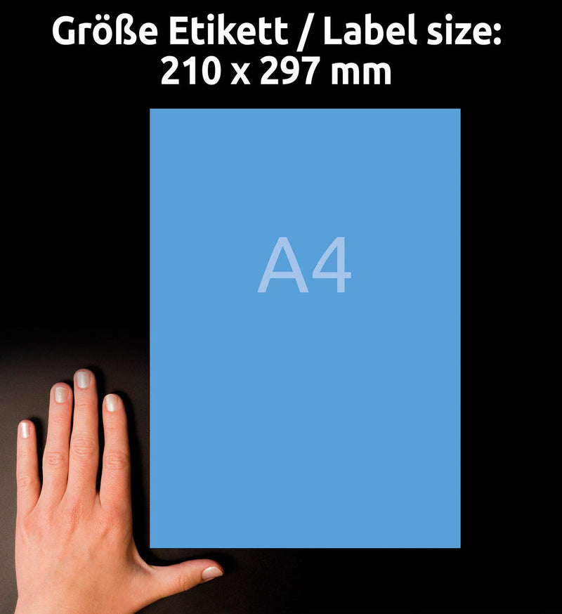 AVERY Zweckform Etiketten 3471 blau 210,0 x 297,0 mm