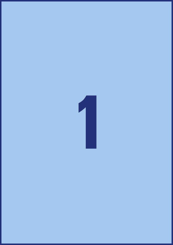 AVERY Zweckform Etiketten 3471 blau 210,0 x 297,0 mm