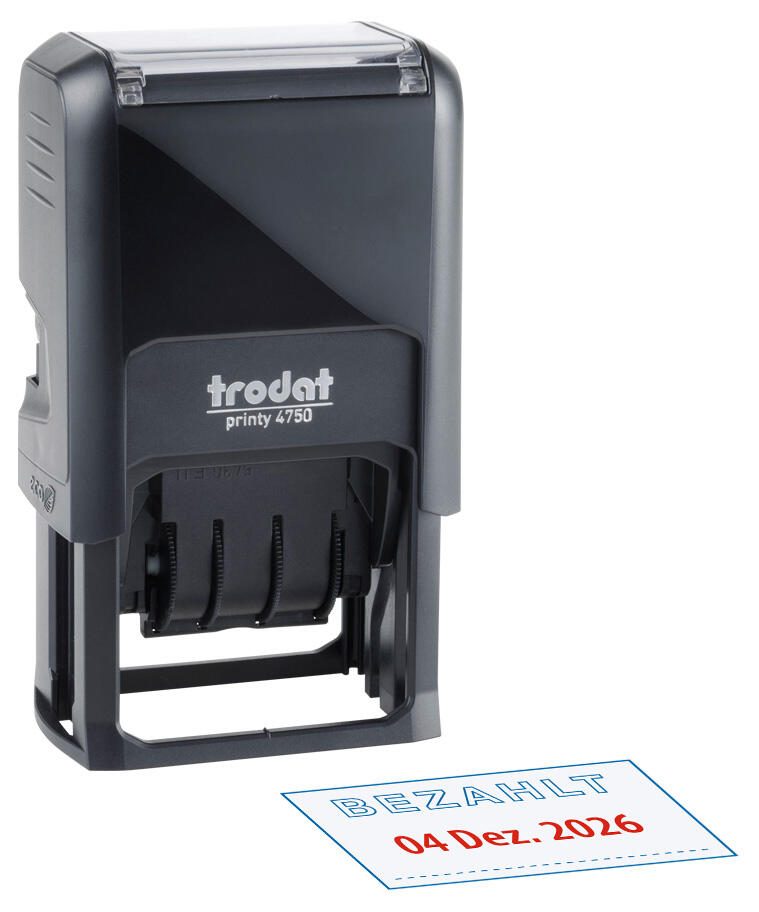 trodat Datumstempel mit Text printy 4750 'BEZAHLT'