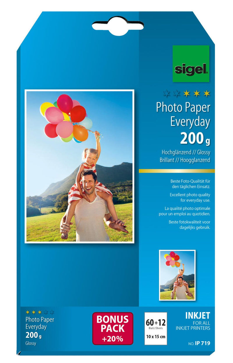 SIGEL Fotopapier Inkjet Everyday 10,0 x 15,0 cm hochglänzend 200 g/m²