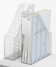 HAN Stehsammler Klassik brillant antistatischer, schwermetallfreier Kunststoff grau-transparent , DIN A4