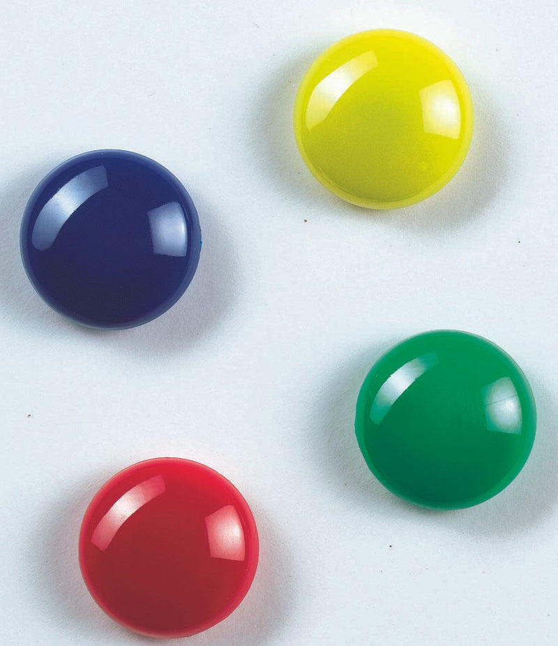 Zeller Magnete Ø 2,0 x 0,9 je 3x rot, blau, gelb, grün
