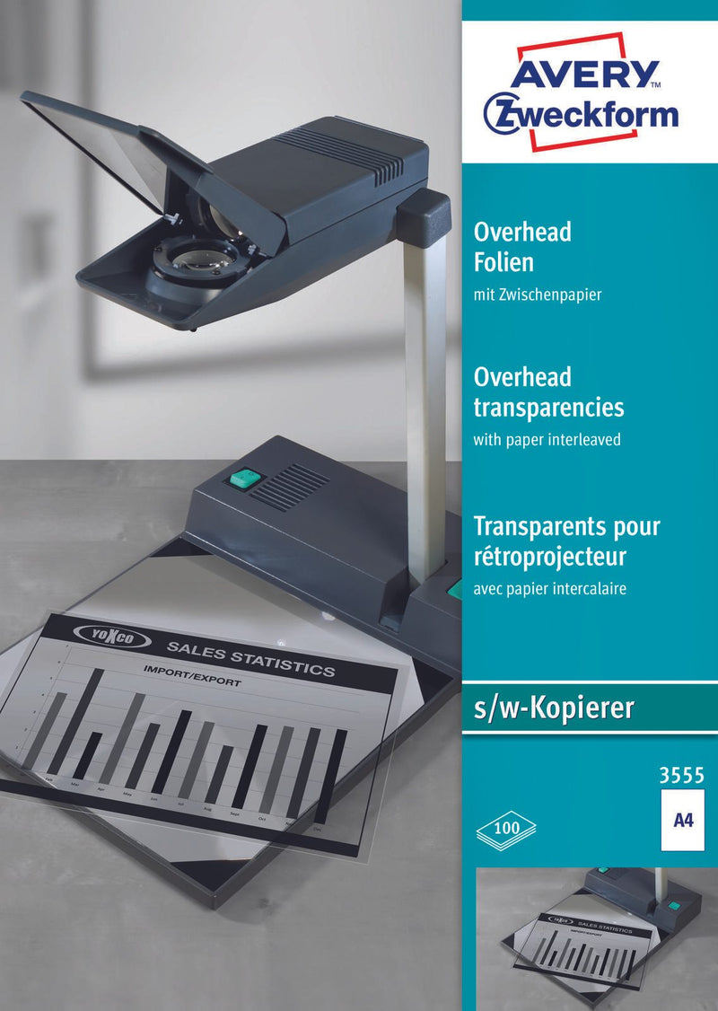 AVERY Zweckform Kopierfolien 3555 transparent