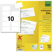 SIGEL Visitenkarten 250 g/m² satiniert hochweiß