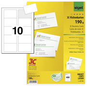 SIGEL Visitenkarten 190 g/m² matt hochweiß