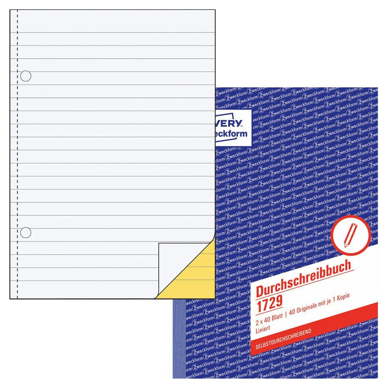 AVERY Zweckform Formularbuch Durchschreibebuch DIN A5 2x 40 Seiten