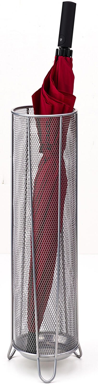 Zeller Schirmständer Meshline silber Stahl