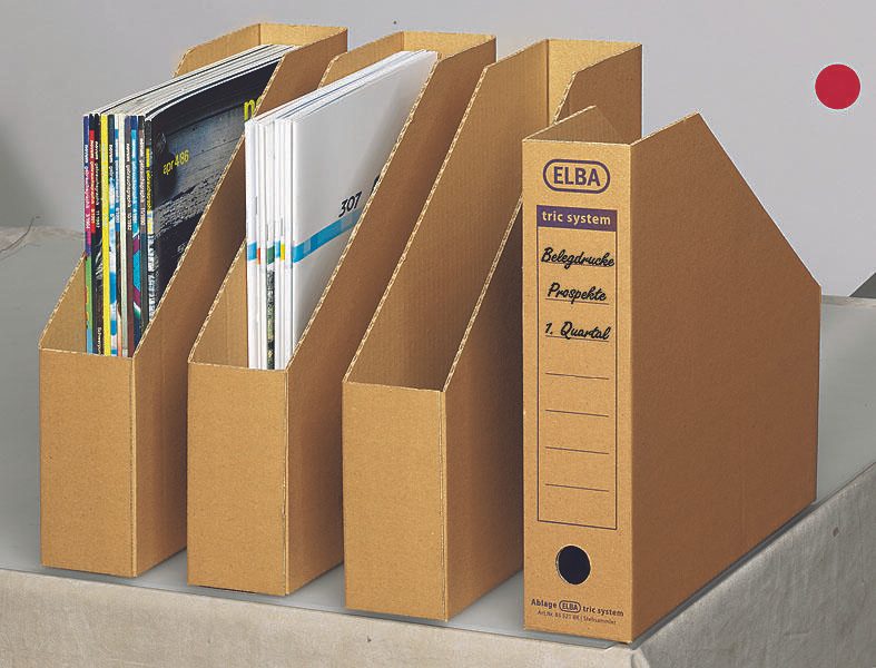 ELBA Archiv-Stehsammler tric system Wellpappe braun , DIN A4