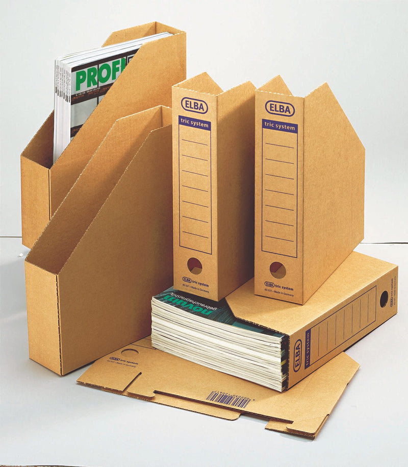 ELBA Archiv-Stehsammler tric system Wellpappe braun , DIN A4