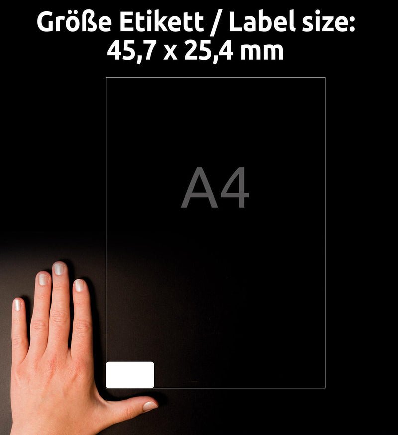 AVERY Zweckform Folien-Adressetiketten 45,7 x 25,4 mm