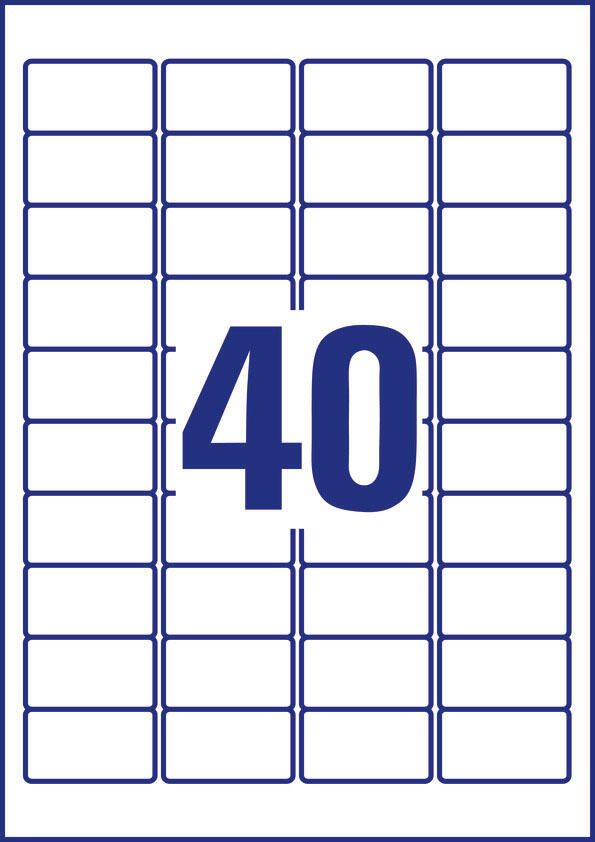 AVERY Zweckform Folien-Adressetiketten 45,7 x 25,4 mm