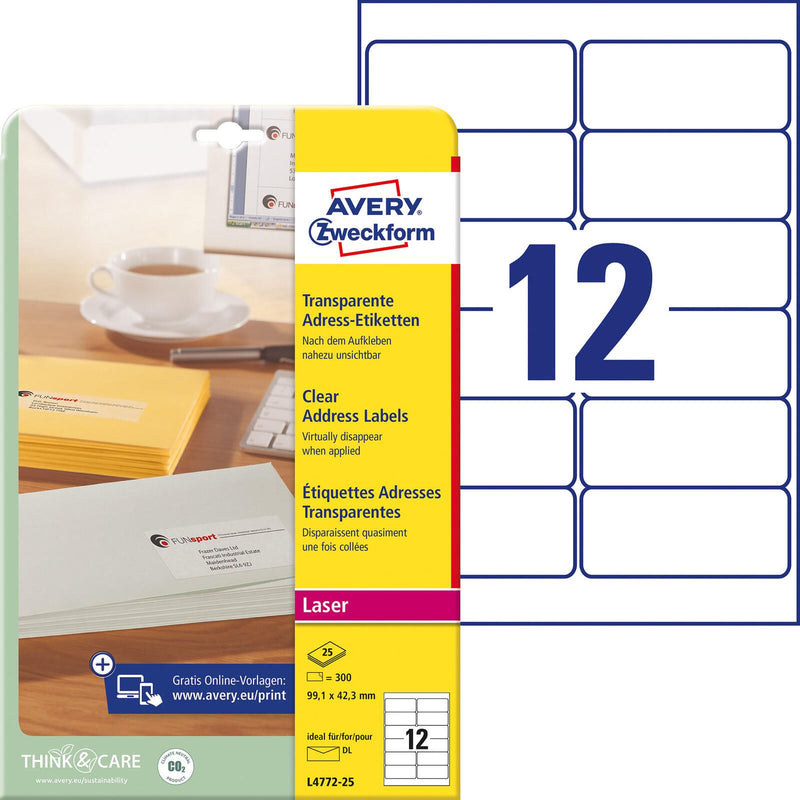 AVERY Zweckform Folien-Adressetiketten 99,1 x 42,3 mm