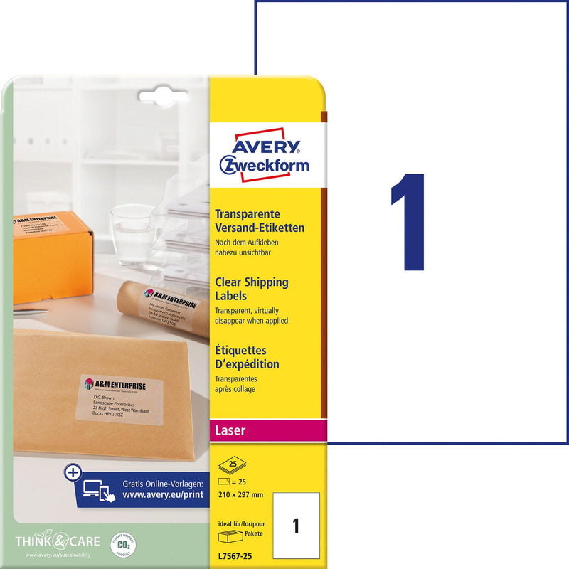 AVERY Zweckform Folien-Versandetiketten 210,0 x 297,0 mm
