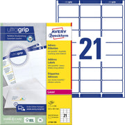AVERY Zweckform Adressetiketten L7160-100 weiß 63,5 x 38,1 mm
