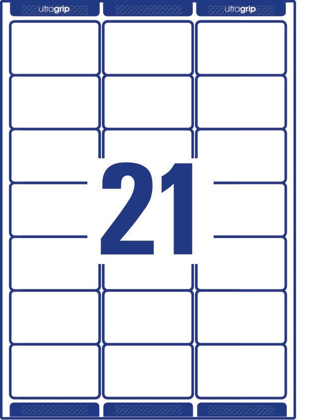 AVERY Zweckform Adressetiketten L7160-100 weiß 63,5 x 38,1 mm