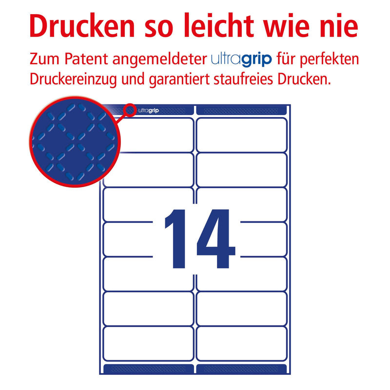 AVERY Zweckform Adressetiketten L7163-40 weiß 99,1 x 38,1 mm