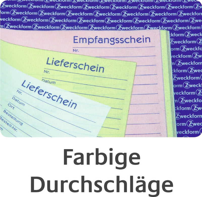 AVERY Zweckform Formularbuch Lieferschein mit Empfangsschein DIN A5 3x 50 Seiten