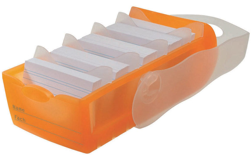 HAN Croco Karteikasten DIN A8 500 Karteikarten orange