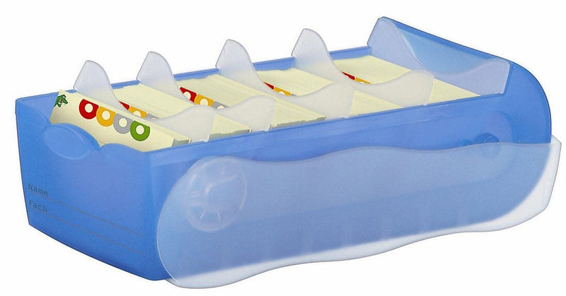 HAN Croco Karteikasten A7 900 Karteikarten blau