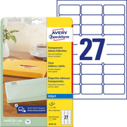 AVERY Zweckform Folien-Adressetiketten 63,5 x 29,6 mm