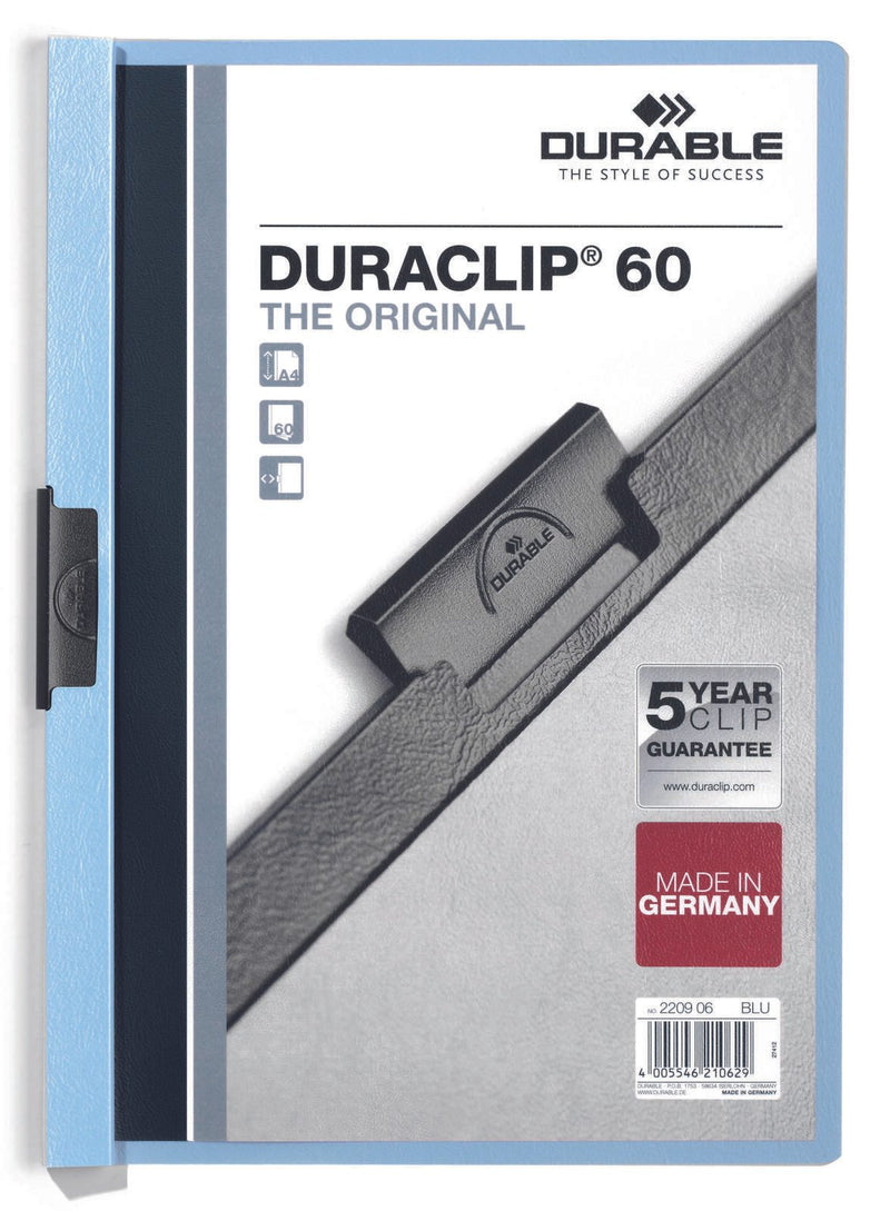 DURABLE Klemmhefter Duraclip DIN A4 hellblau