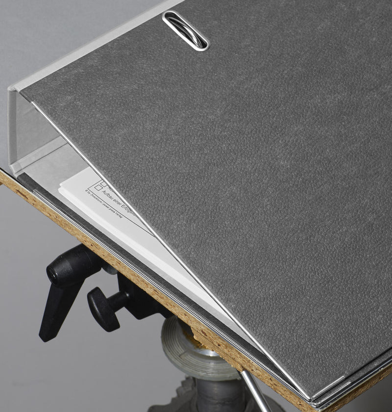 LEITZ Ordner Rückenbreite 8 cm DIN A4 Karton lichtgrau marmoriert