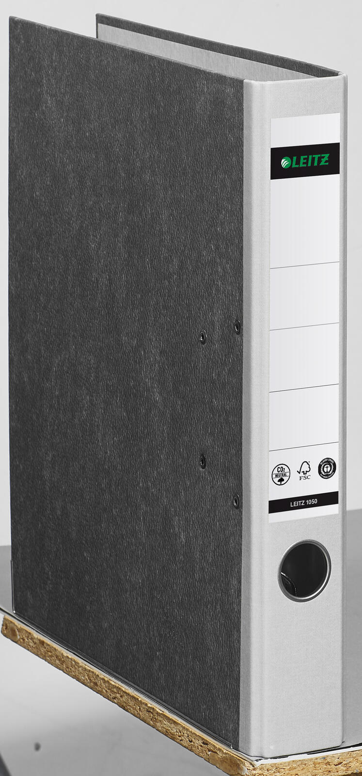 LEITZ Ordner Rückenbreite 5.2 cm DIN A4 Karton lichtgrau marmoriert